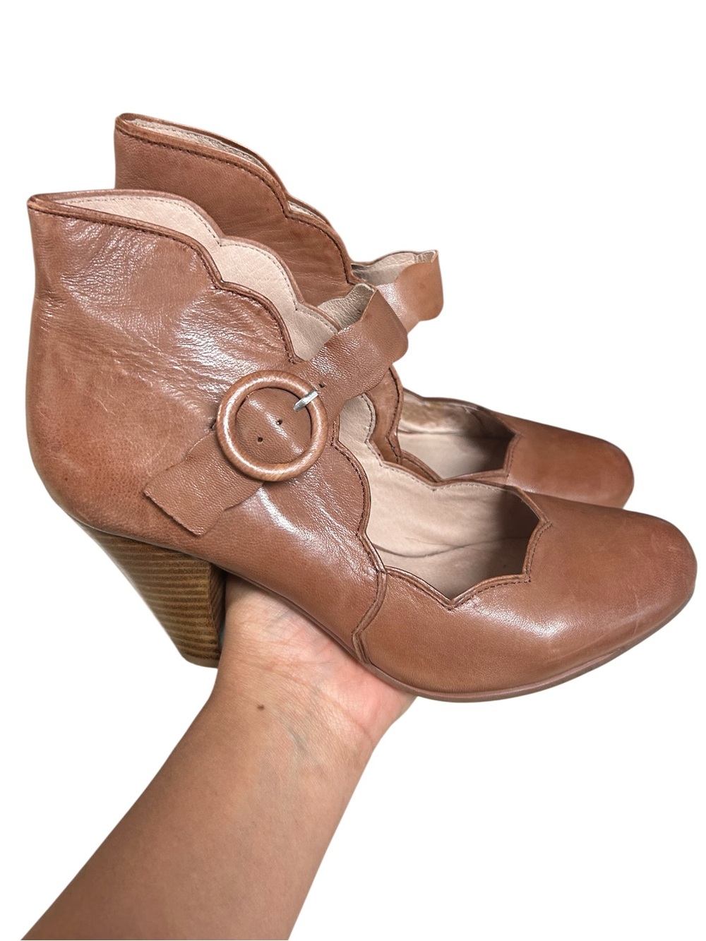 Miz Mooz Carissa Stacked Heel
Mary Jane Pumps Brown Size 8/38.5